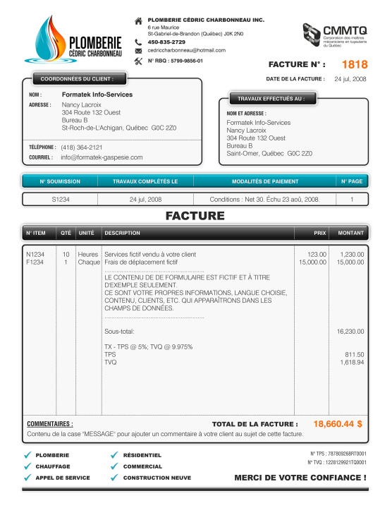 SAGE 50 | FACTURE | # M2CT06-1