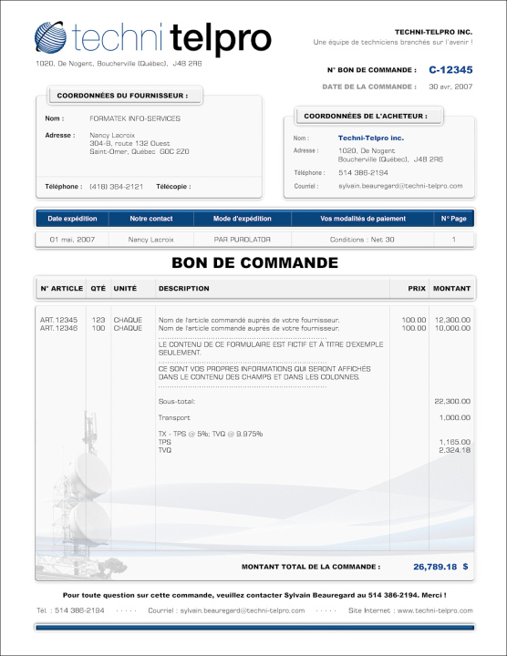SAGE 50 | BON COMMANDE | # M1TE02-4
