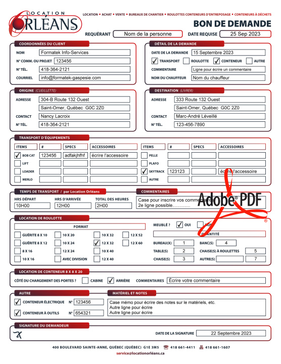 PDF | BON DE DEMANDE | # P-M4SE02X-4