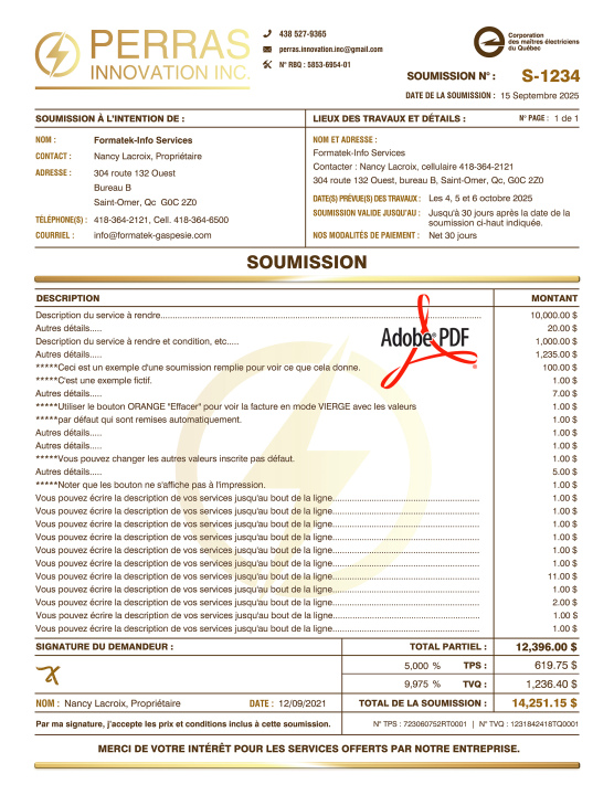 PDF | SOUMISSION | # P-M5CT13-1