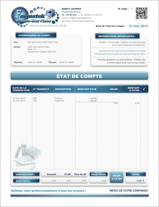 SAGE 50 | ÉTAT DE COMPTE | # M1SE02-3