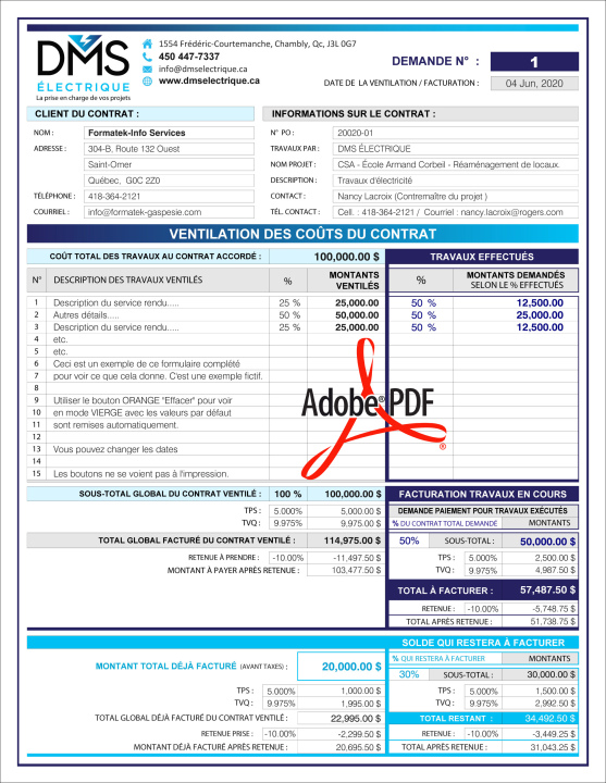 PDF | VENTILATION COÛTS CONTRAT | # P-M4CT05X-4