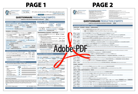 PDF | QUESTIONNAIRE IMPÔTS | # P-M3SE06X-1